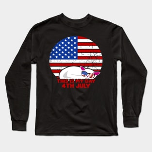 America Shirt 4th of July Patriotic T-shirt holiday Long Sleeve T-Shirt